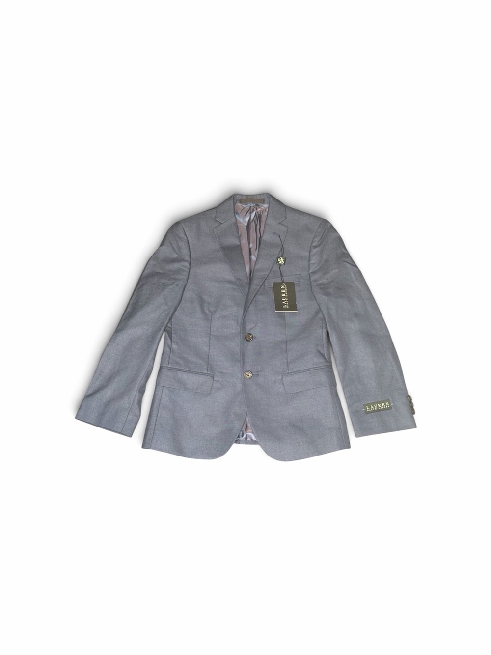 Lauren Ralph Lauren Boys' Light Gray Blazer with Notch Lapel